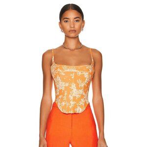 Orange Miaou Corset Top